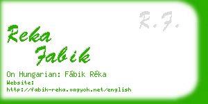 reka fabik business card