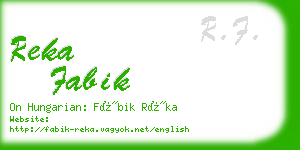 reka fabik business card